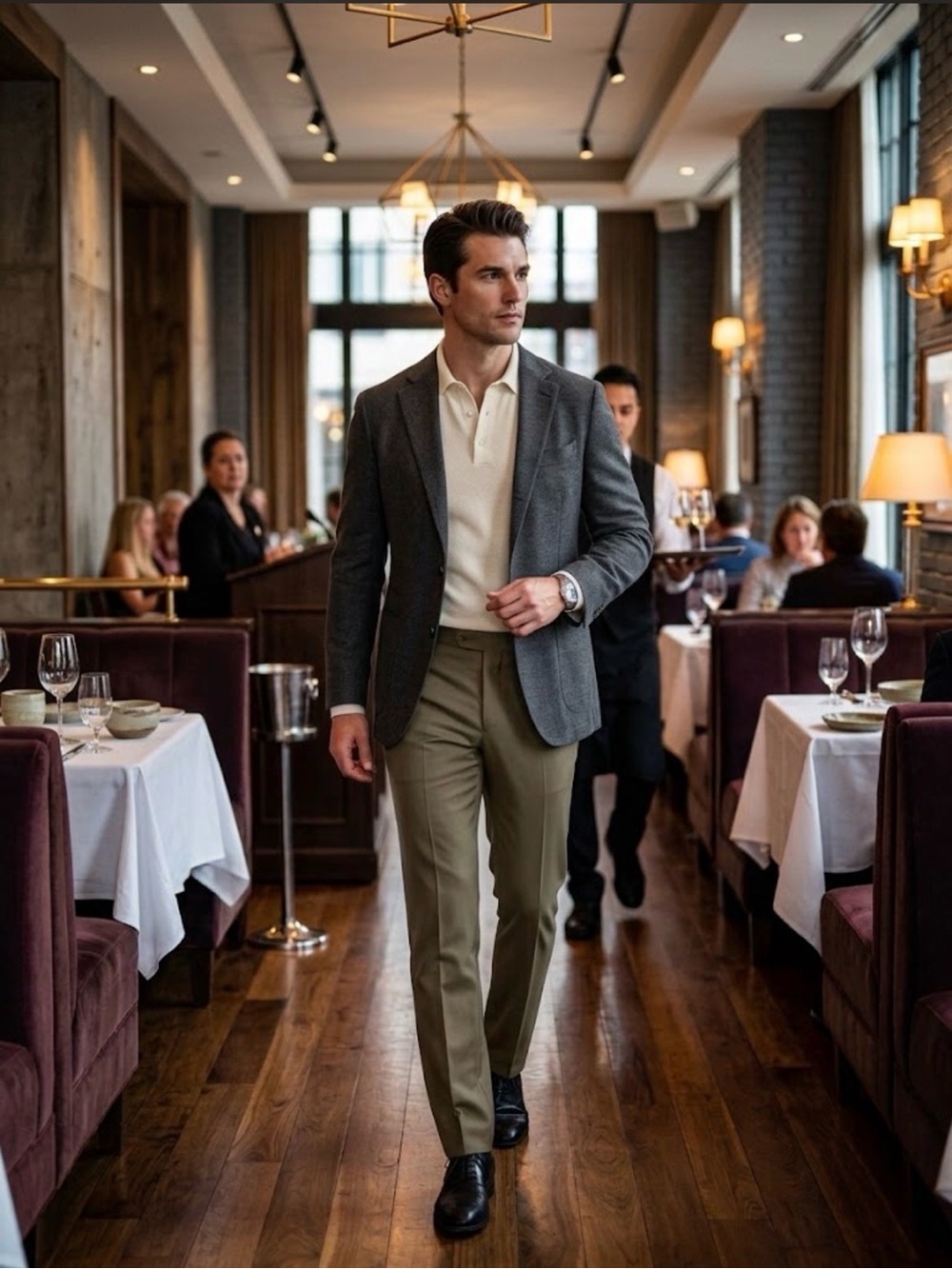 Men's Olive Dress Pants (38x30)